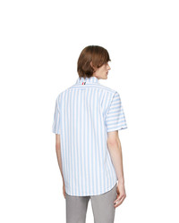 Thom Browne Blue And White University Stripe Shirt