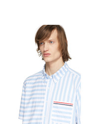 Thom Browne Blue And White University Stripe Shirt