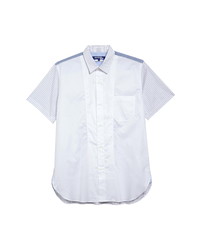 Junya Watanabe Contrast Stripe End On End Button Up Shirt