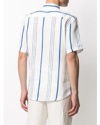 PENINSULA SWIMWEA R Vertical Striped Turn Up Sleeve Shirt