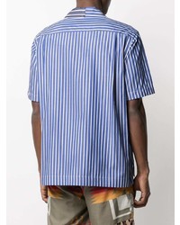 Sacai Striped Short Sleeved Cotton Shirt