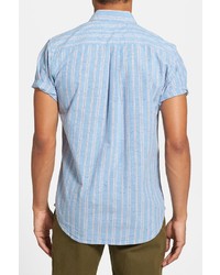 Obey Vista Short Sleeve Stripe Print Woven Shirt