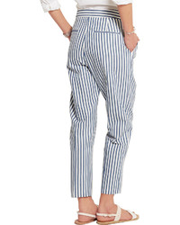 J.Crew Striped Cotton Herringbone Twill Pants