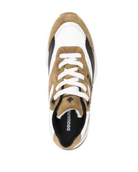 DSQUARED2 Logo Print Panelled Sneakers