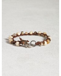 John Varvatos Bone African Trade Bead Bracelet