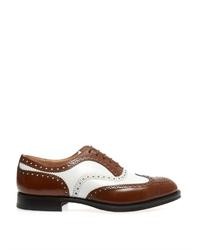 White and Brown Brogues
