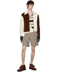 The World Is Your Oyster White Brown Patchwork Jacket