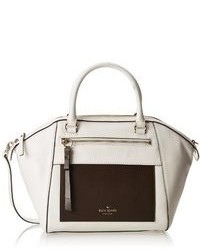 White and Brown Leather Bag