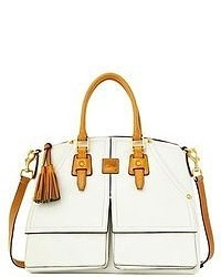 White and Brown Tote Bag