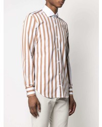 Eleventy Striped Long Sleeved Shirt