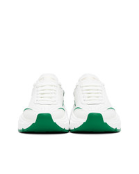 Dolce and Gabbana White And Green Daymaster Sneakers