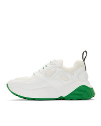 Stella McCartney White And Green Eclypse Sneakers