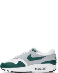 Nike White Green Air Max 1 Lv8 Sneakers