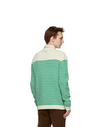 Gucci Beige And Green Disney Edition Striped Donald Duck Sweater