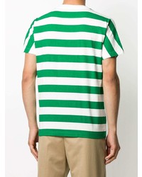 Gucci Embroidered Striped T Shirt