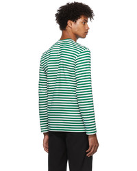 Comme Des Garcons Play Striped Long Sleeve T Shirt
