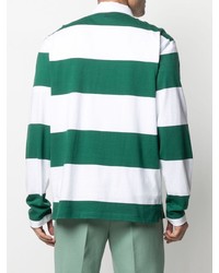 Ami Paris Horizontal Stripe Polo Shirt