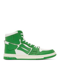 Amiri Green And White Skel Top Hi Sneakers