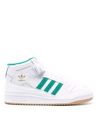 adidas Logo Print High Top Leather Sneakers