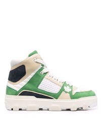 DSQUARED2 Multi Panel Lace Up Sneakers