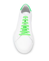 Emporio Armani Neon Trimmed Low Top Trainers