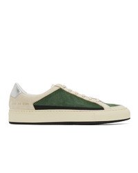 Common Projects Off White And Green Retro G Sneakers