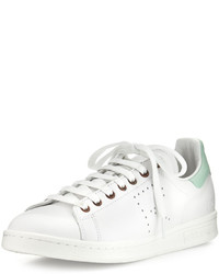 Adidas By Raf Simons Stan Smith Vintage Perforated Leather Sneaker Whitelight Green