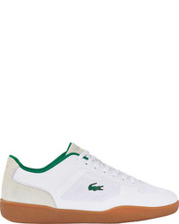 lacoste white and green sneakers