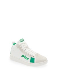 Prince Vintage Cup Baseline High Top Sneaker In White Green Navy At Nordstrom
