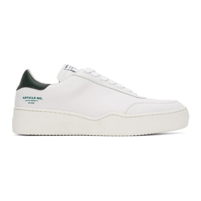 Article No. White And Green 0517 04 04 Sneakers, $72 | SSENSE | Lookastic