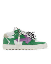 Off-White White And Green Off Court 30 Low Sneakers
