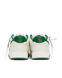 Off-White White And Green Out Of Office Sneakers