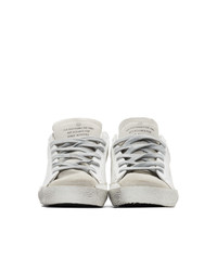 Golden Goose White And Green Sneakers