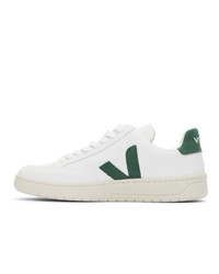 Veja White And Green V 12 Sneakers