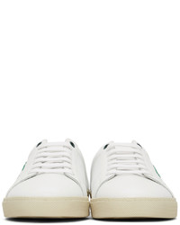 Saint Laurent White Court Classic Sl06 Embroidered Sneakers