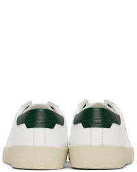 Saint Laurent White Court Classic Sl06 Embroidered Sneakers