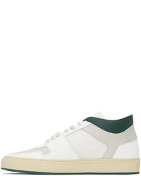 Common Projects White Green Bball Low Decades Sneakers