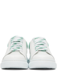 Alexander McQueen White Green Croc Oversized Sneakers