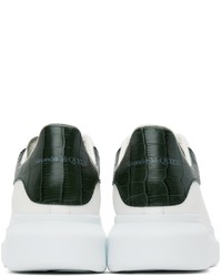 Alexander McQueen White Green Croc Oversized Sneakers