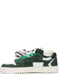 Off-White White Green Floating Arrow Sneakers