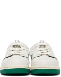 Acne Studios White Green Low Top Sneakers