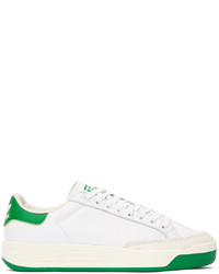 adidas Originals White Green Rod Laver Sneakers
