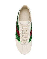Gucci Falacer Sneakers With Sequinned Web