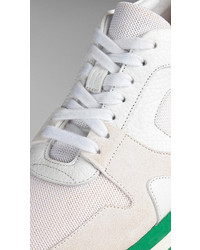 Burberry The Field Sneaker In Suede And Leather