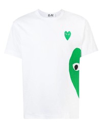 Comme Des Garcons Play Comme Des Garons Play Half Heart Print Logo T Shirt