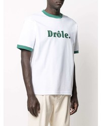 Drôle De Monsieur Contrast Trim Logo Print T Shirt