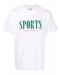 Sporty & Rich Sports Logo Print T Shirt
