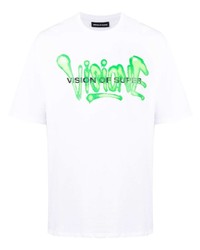 Vision Of Super Spray Paint Effect Logo T Shirt
