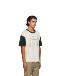 VISVIM White And Green Jumbo T Shirt