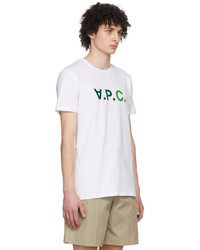 A.P.C. White Green Vpc T Shirt